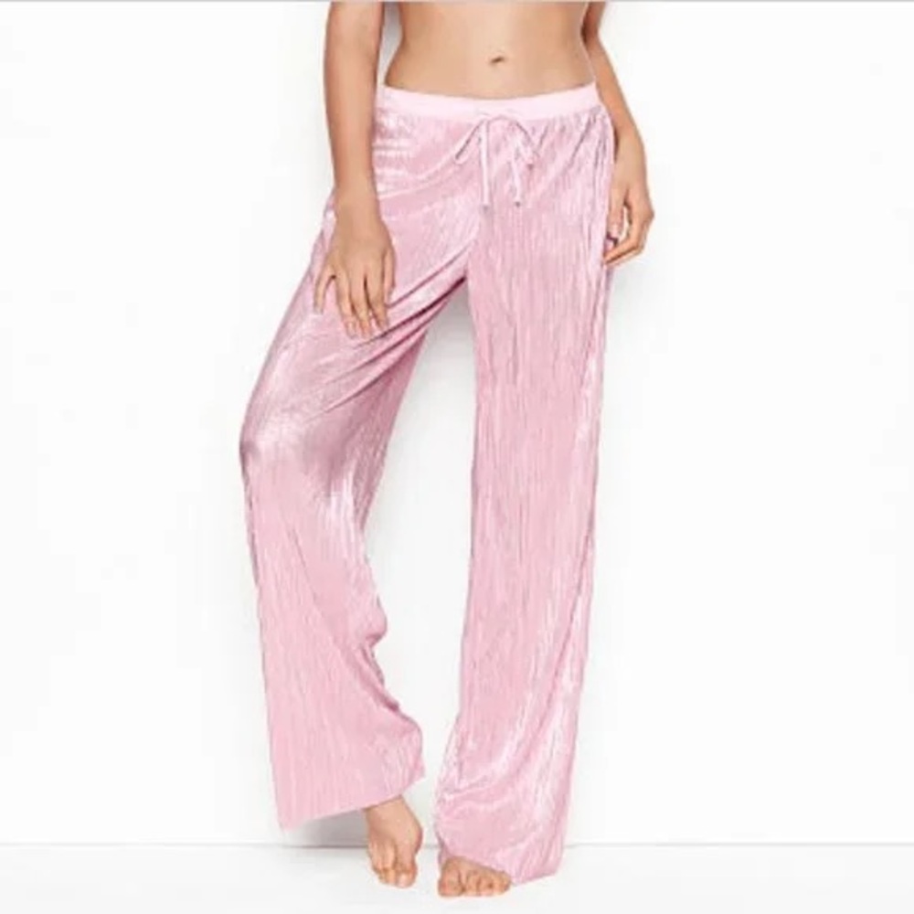 VICTORIA'S SECRET WOMEN'S PINK SHINE PLEAT PJ PANT